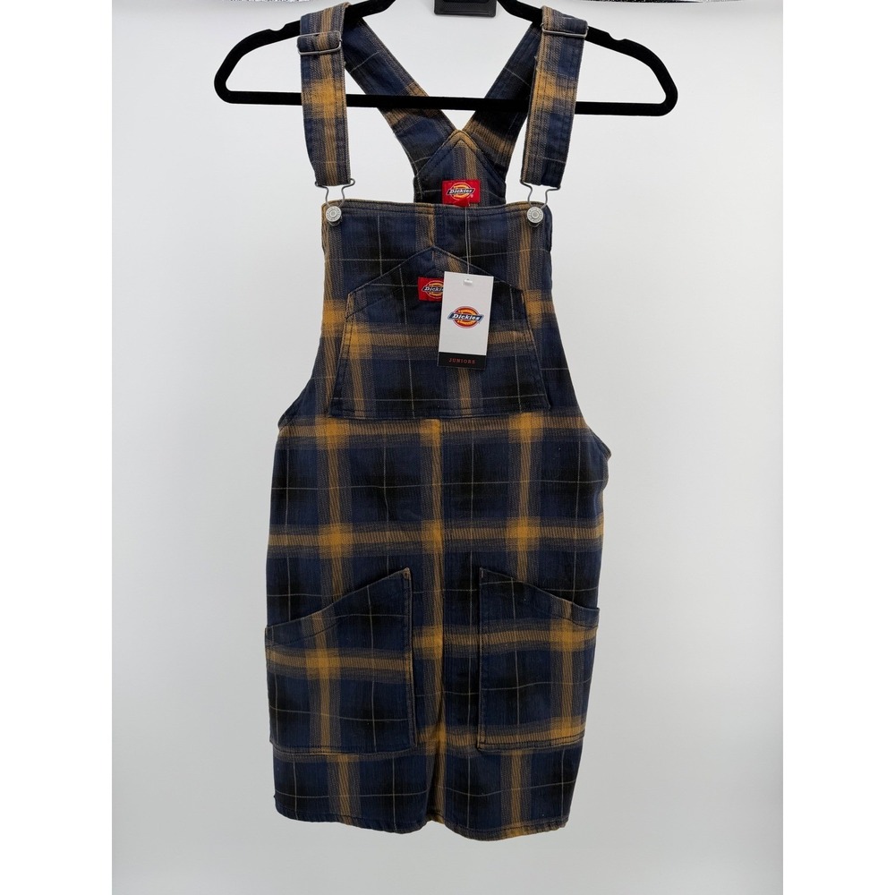 Dickies Plaid Overall Dress Juniors M Skirtall Pinafore NWT Y2K Grunge Skater